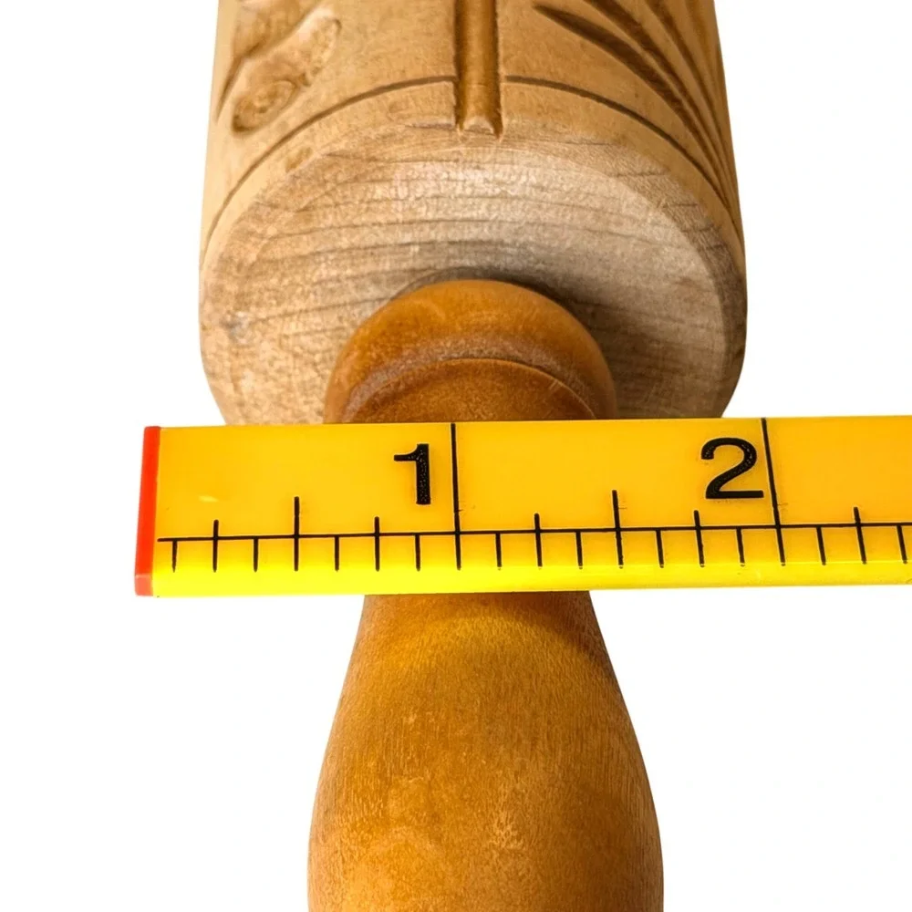 Springerle Carved Wooden Rolling Pin  16